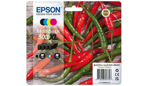 Epson 503XL ink cartridge 4 pc(s) Original High (XL) Yield Black, Cyan, Magenta, Yellow Epson 503XL ink cartridge 4 pc(s) Original High (XL) Yield Black, Cyan, Magenta, Yellow